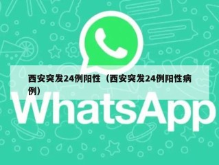 西安突发24例阳性（西安突发24例阳性病例）